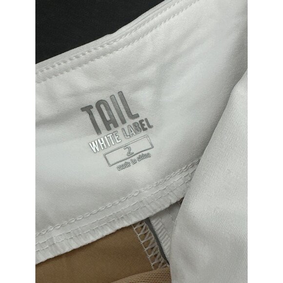 Tail White Label Womens Golf Shorts Size 2 White Stretch Spandex Activewear - Picture 2 of 5